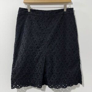 Talbots Timeless Classic Neutral Knee Length Eyelet Feminine Skirt [size 12p]